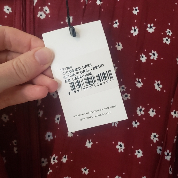 NWT Faithfull the Brand Chloe Dress - Size 6 - Picture 9 of 10